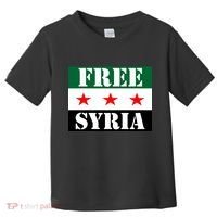 Free Syria Syrian Anti War Protest Strikes Toddler T-Shirt thumb 0