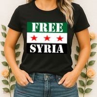 Free Syria Syrian Anti War Protest Strikes Women's T-Shirt thumb 2