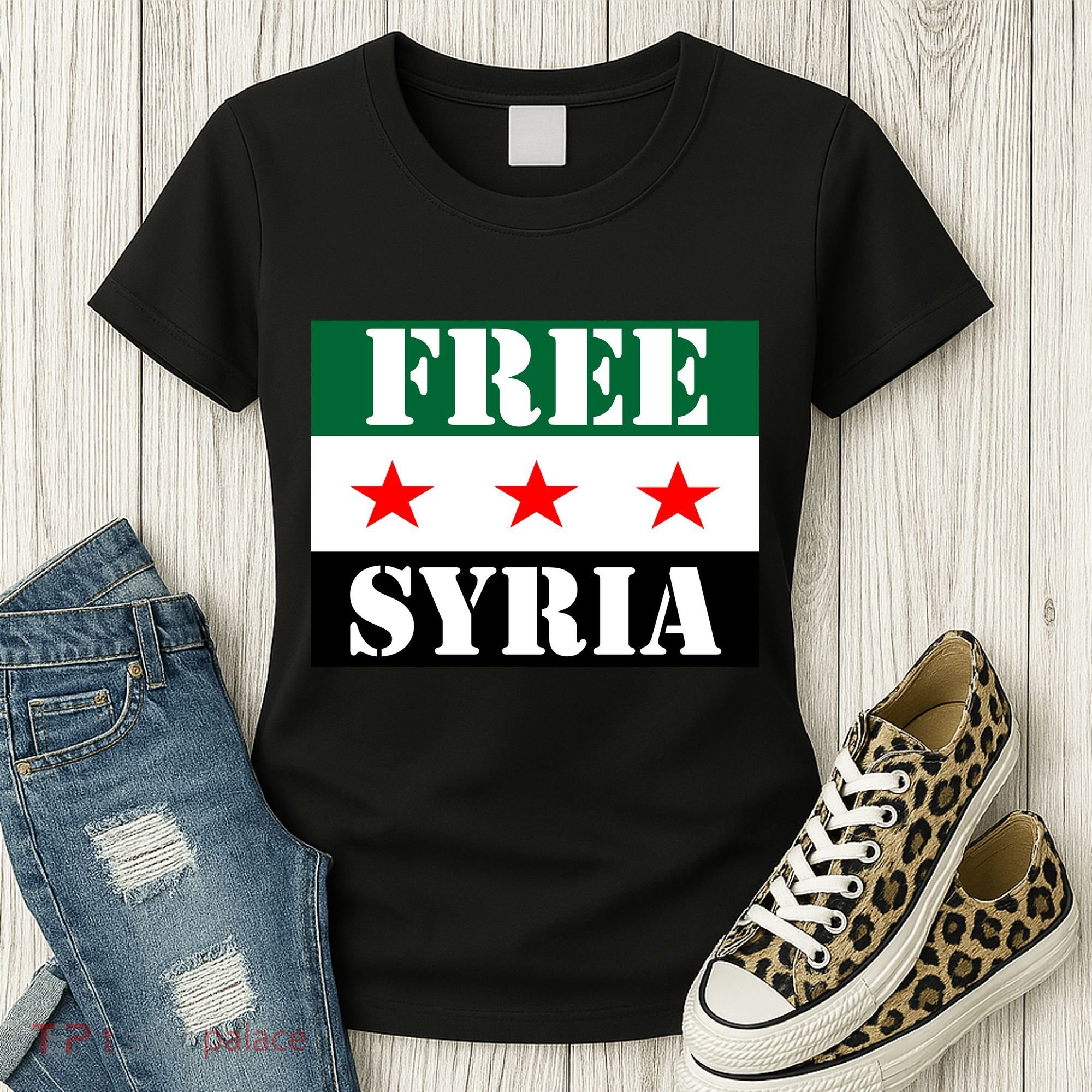 Free Syria Syrian Anti War Protest Strikes Women's T-Shirt