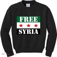 Free Syria Syrian Anti War Protest Strikes Kids Sweatshirt thumb 0