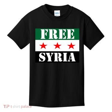 Free Syria Syrian Anti War Protest Strikes Kids T-Shirt