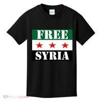 Free Syria Syrian Anti War Protest Strikes Kids T-Shirt thumb 0