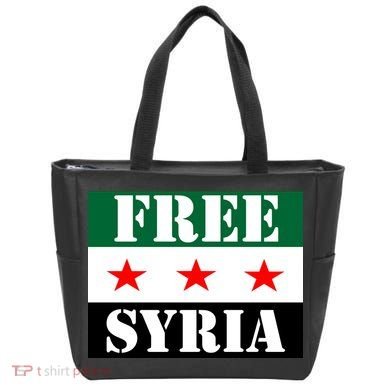 Free Syria Syrian Anti War Protest Strikes Tote Bag