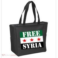 Free Syria Syrian Anti War Protest Strikes Tote Bag thumb 2