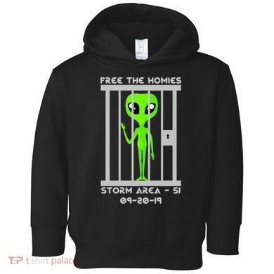 Free The Aliens Storm Area 51 Toddler Hoodie