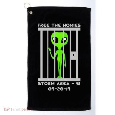 Free The Aliens Storm Area 51 Golf Towel