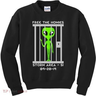 Free The Aliens Storm Area 51 Kids Sweatshirt