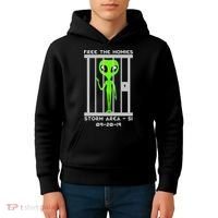 Free The Aliens Storm Area 51 Kids Hoodie thumb 4