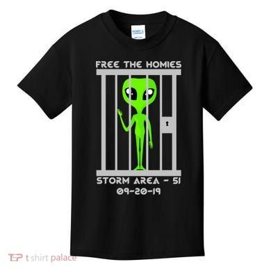 Free The Aliens Storm Area 51 Kids T-Shirt