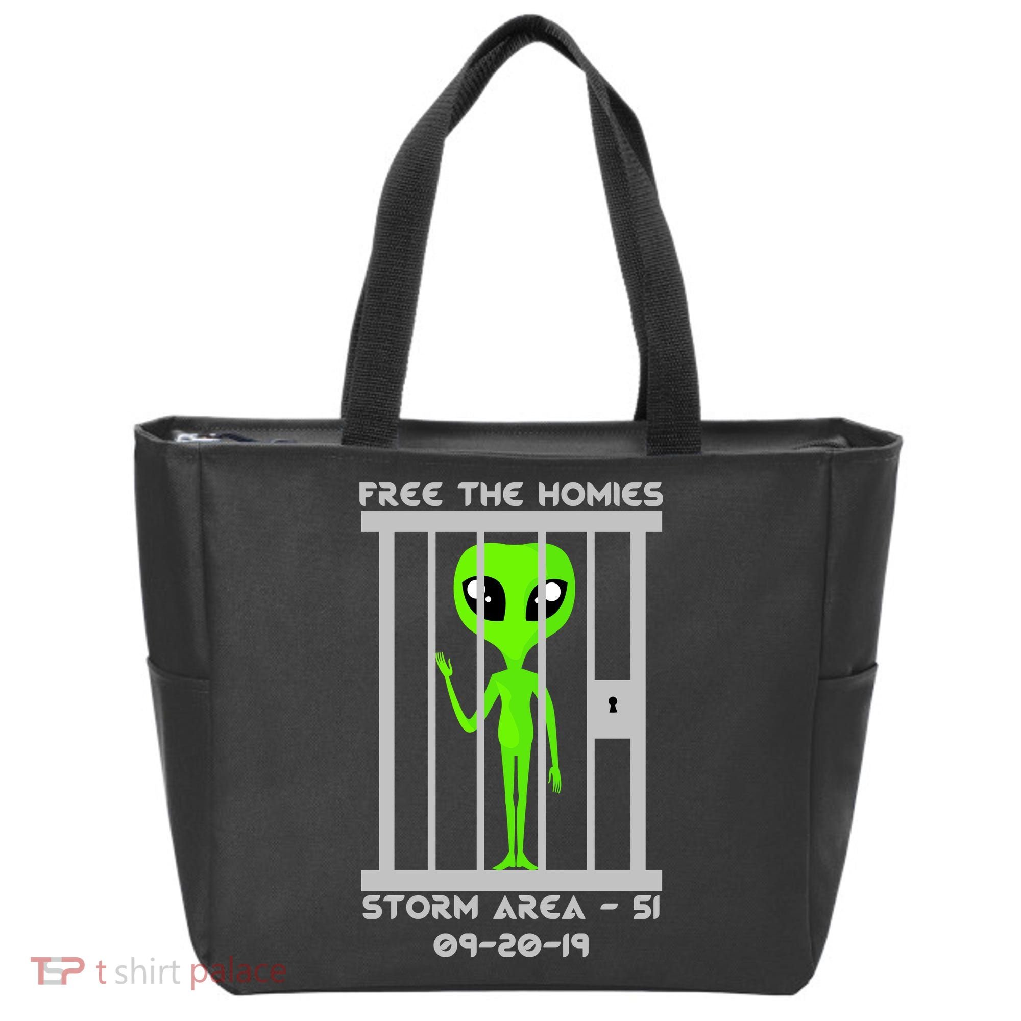 Free The Aliens Storm Area 51 Tote Bag