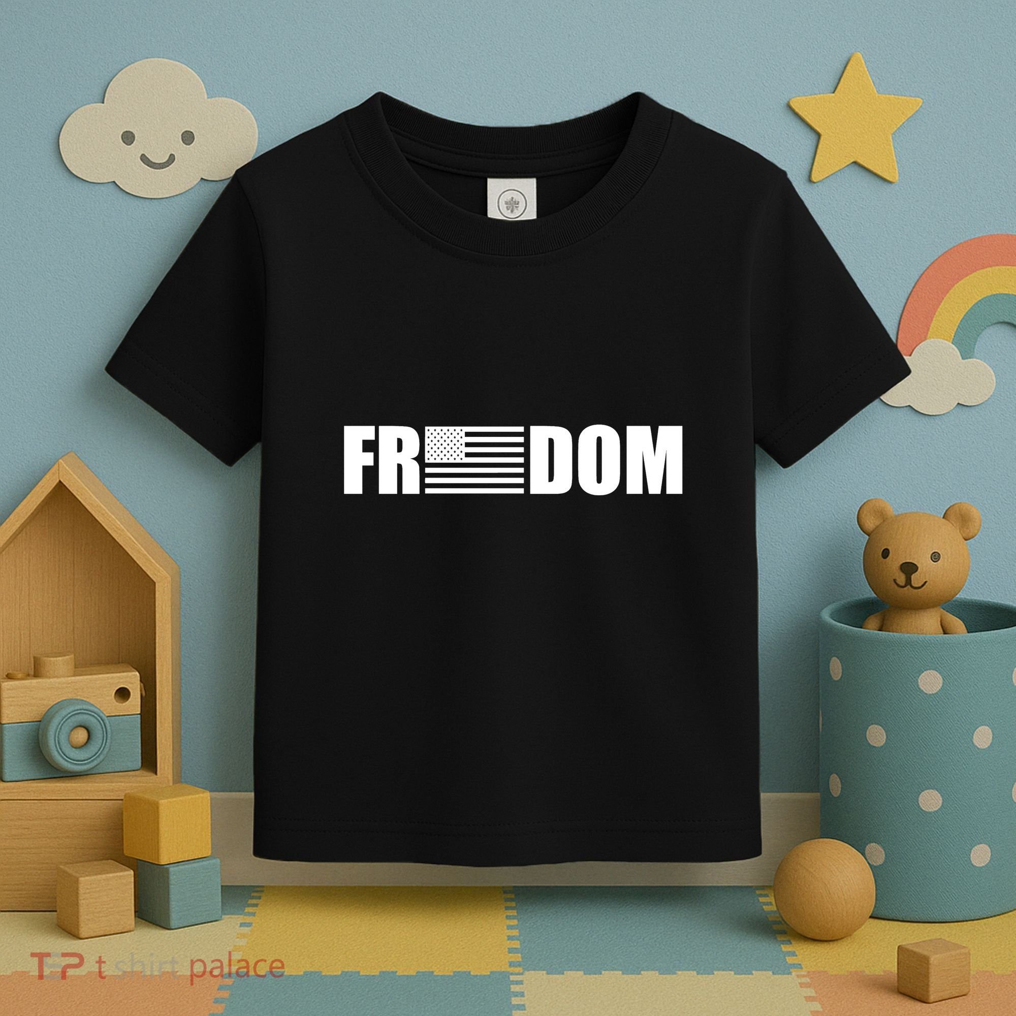 Freedom American Flag Toddler T-Shirt