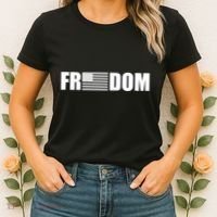 Freedom American Flag Women's T-Shirt thumb 2