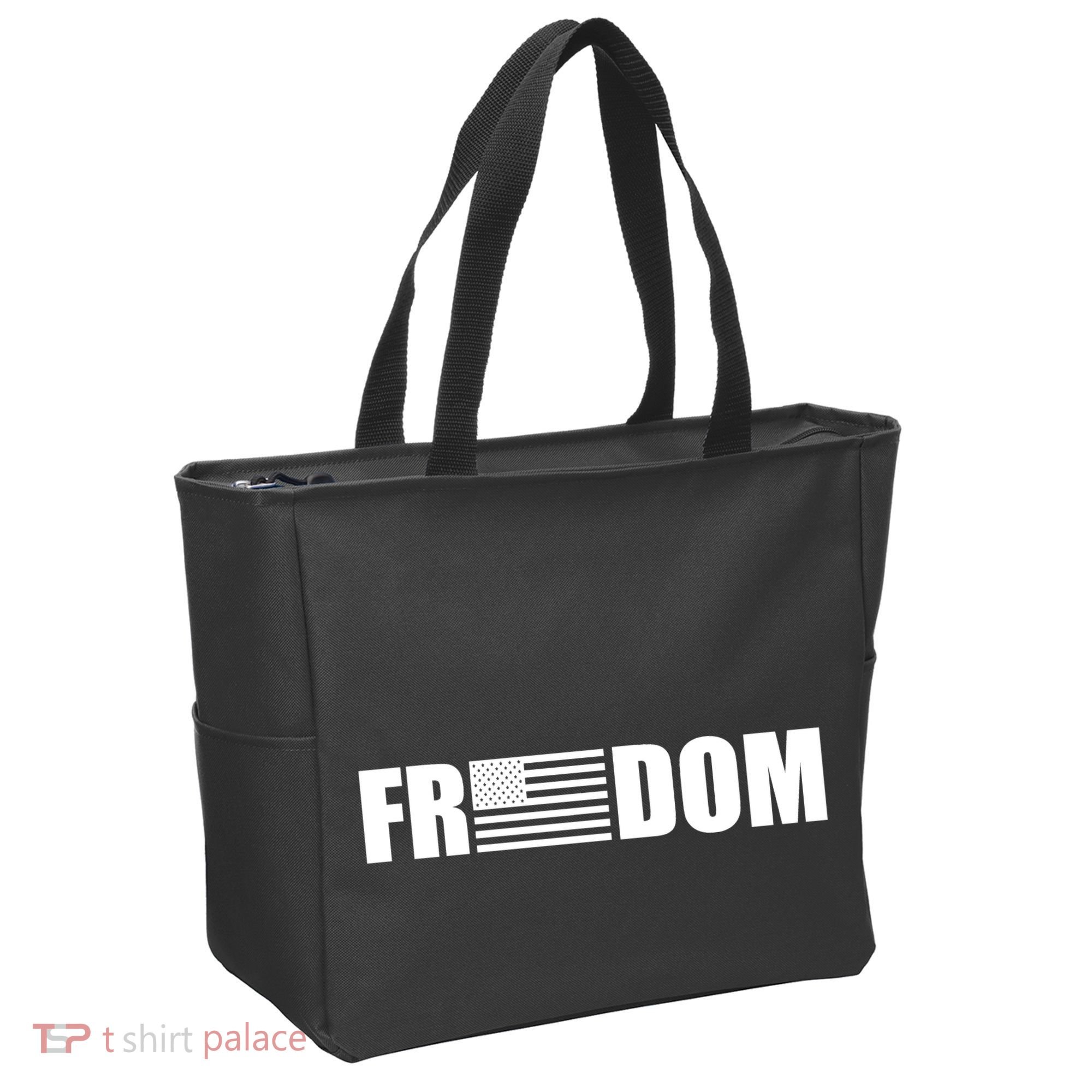 Freedom American Flag Tote Bag