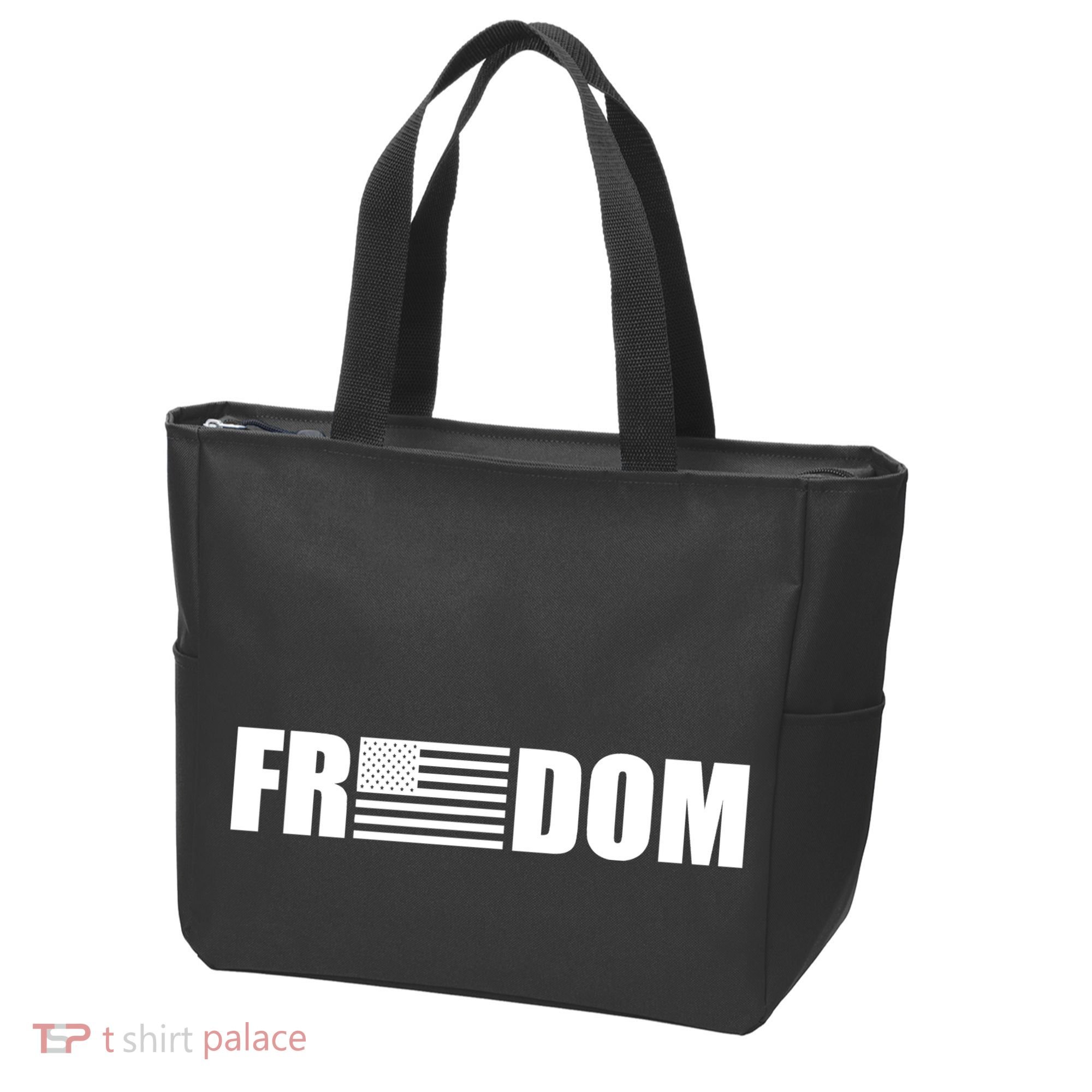 Freedom American Flag Tote Bag