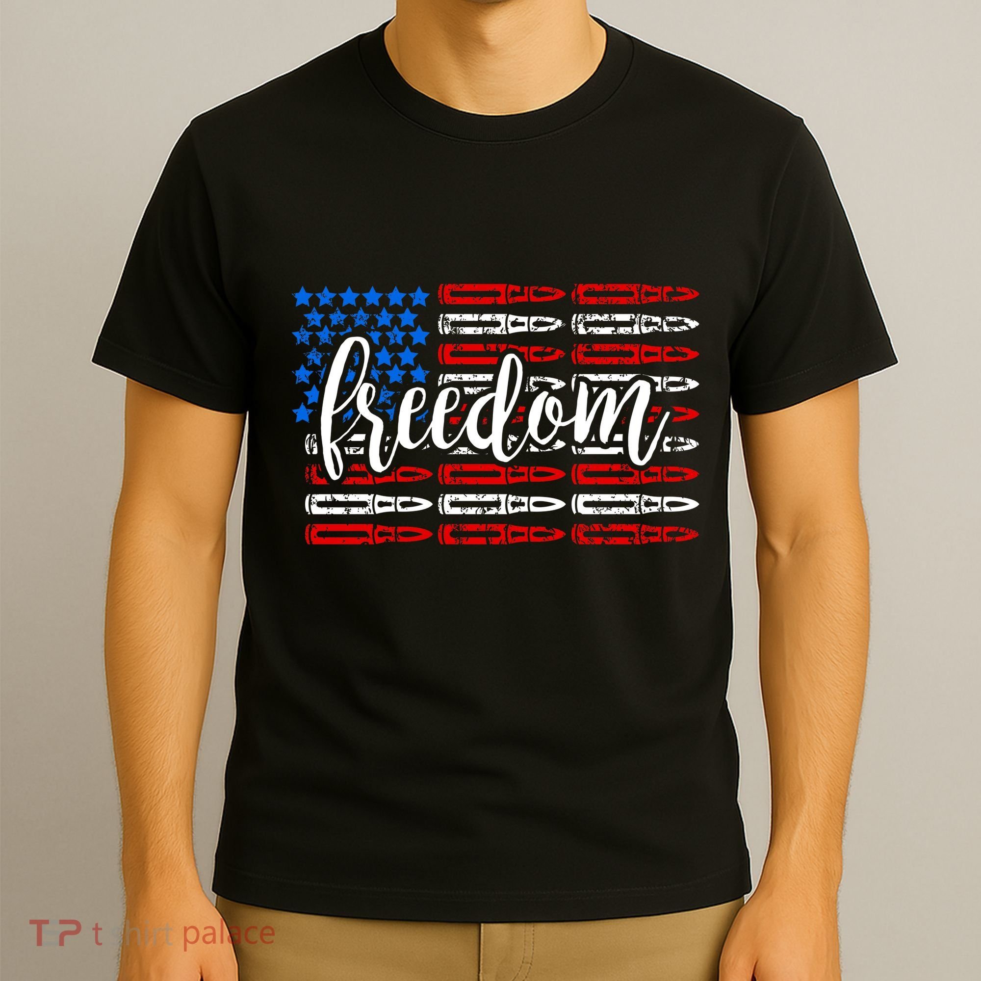 Freedom Bullet USA American Flag T-Shirt