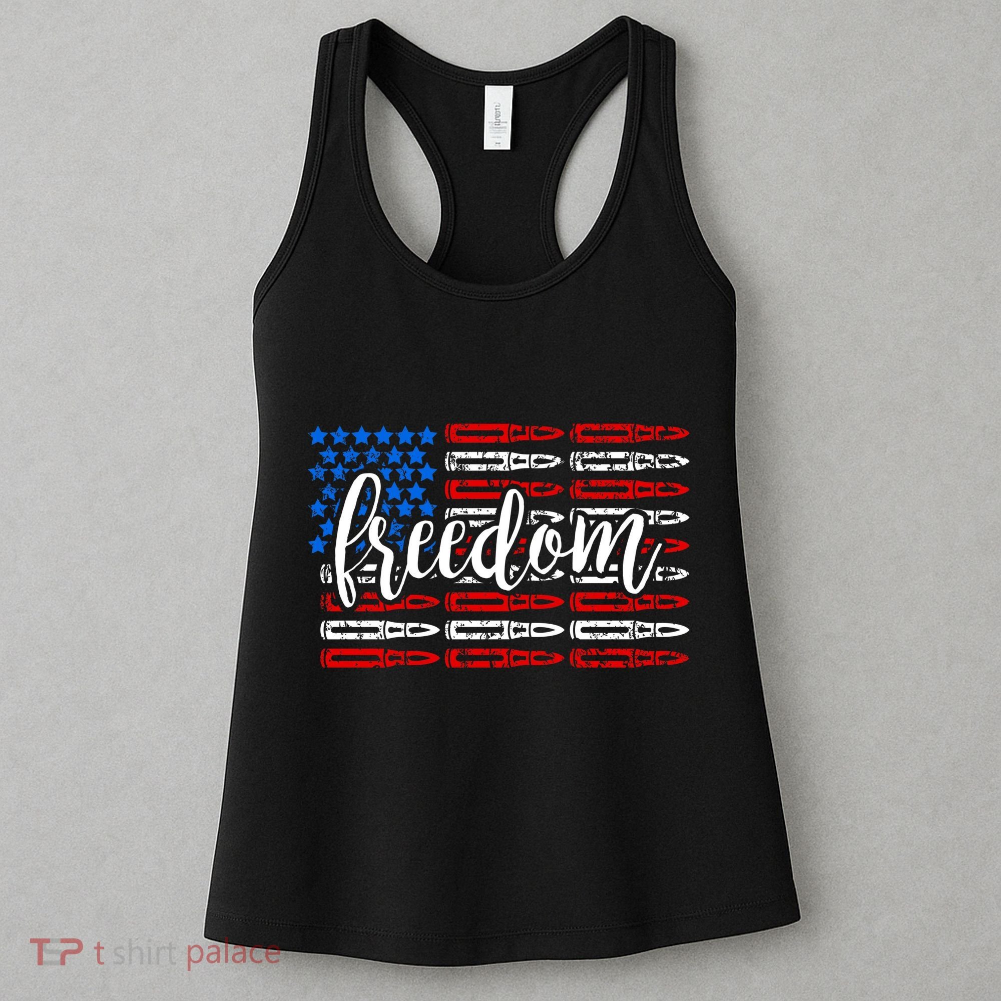Freedom Bullet USA American Flag Women's Tank Top