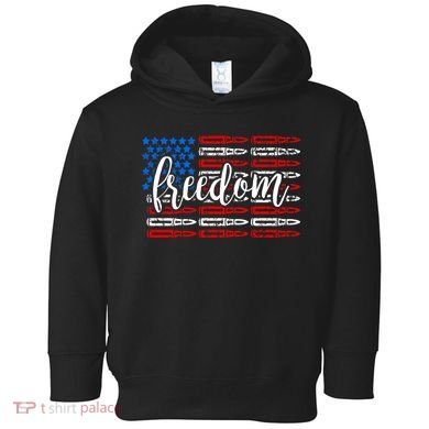 Freedom Bullet USA American Flag Toddler Hoodie
