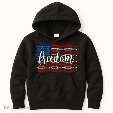Freedom Bullet USA American Flag Kids Hoodie