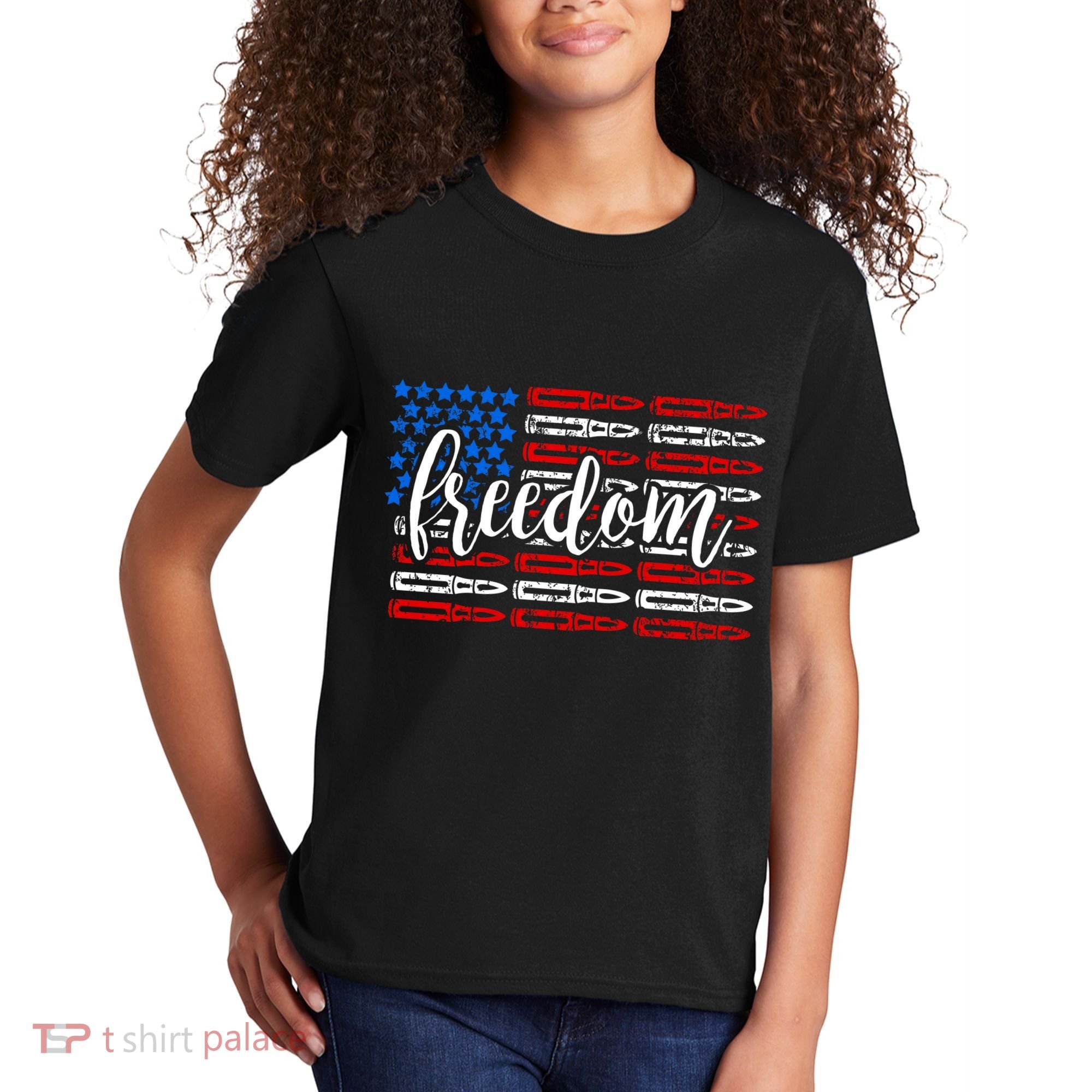 Freedom Bullet USA American Flag Kids T-Shirt