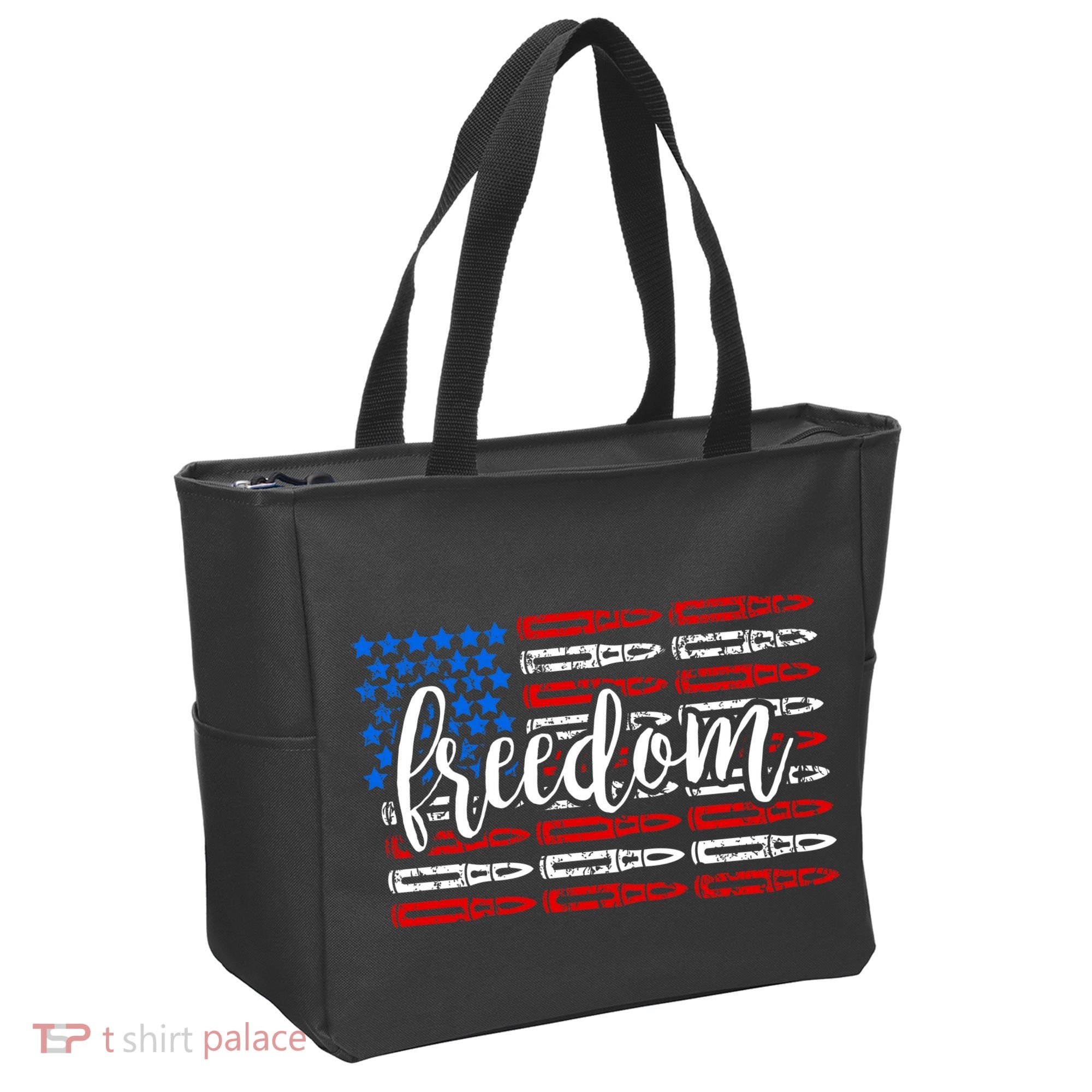 Freedom Bullet USA American Flag Tote Bag