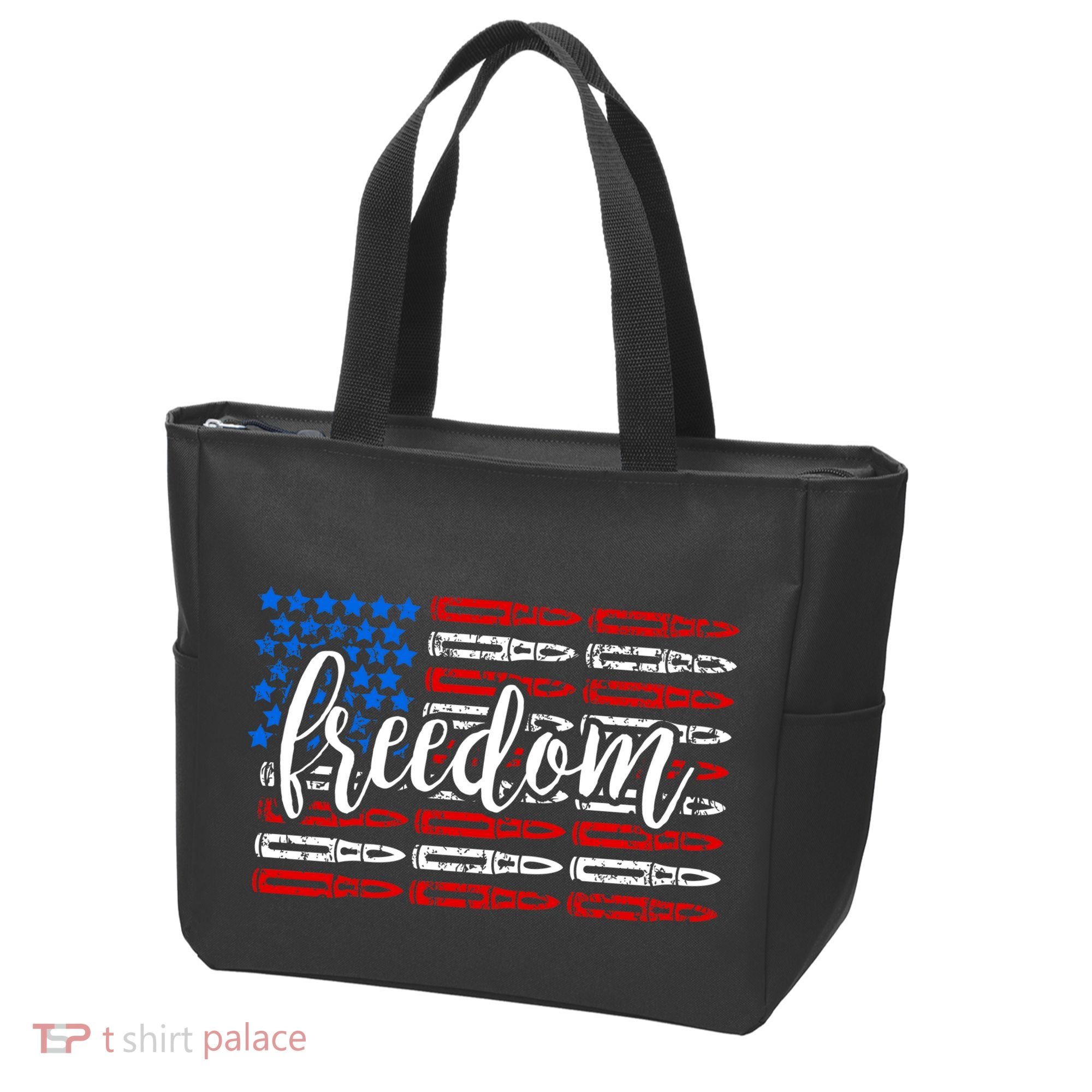 Freedom Bullet USA American Flag Tote Bag