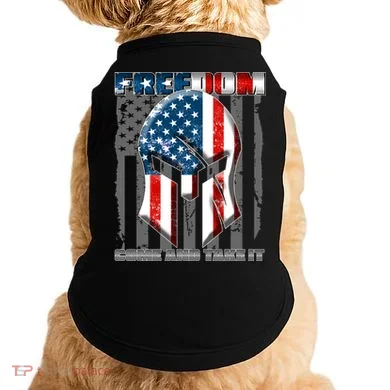 Freedom Come And Take It Gladiator US Flag Doggie Tank