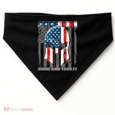 Freedom Come And Take It Gladiator US Flag USA-Made Doggie Bandana