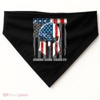 Freedom Come And Take It Gladiator US Flag USA-Made Doggie Bandana thumb 0