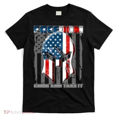 Freedom Come And Take It Gladiator US Flag T-Shirt
