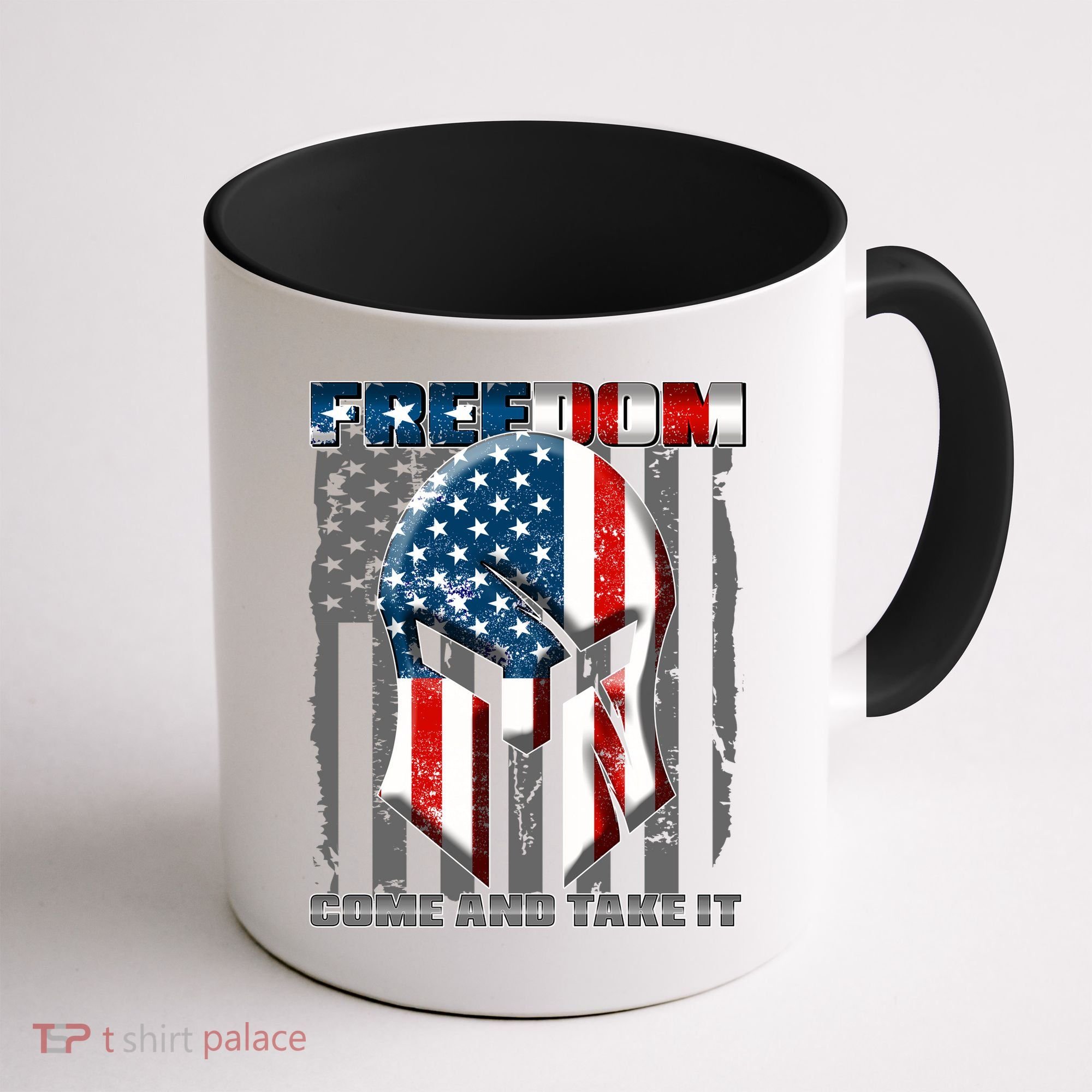 Freedom Come And Take It Gladiator US Flag Coffee Mug
