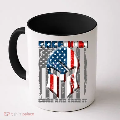Freedom Come And Take It Gladiator US Flag Coffee Mug