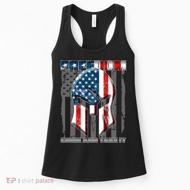 Freedom Come And Take It Gladiator US Flag Women's Tank Top