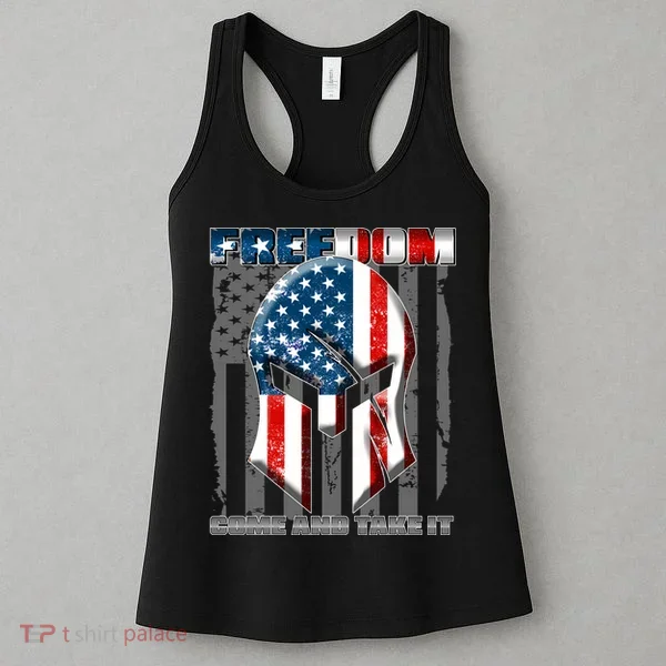 Freedom Come And Take It Gladiator US Flag Women's Tank Top