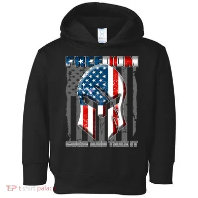 Freedom Come And Take It Gladiator US Flag Toddler Hoodie