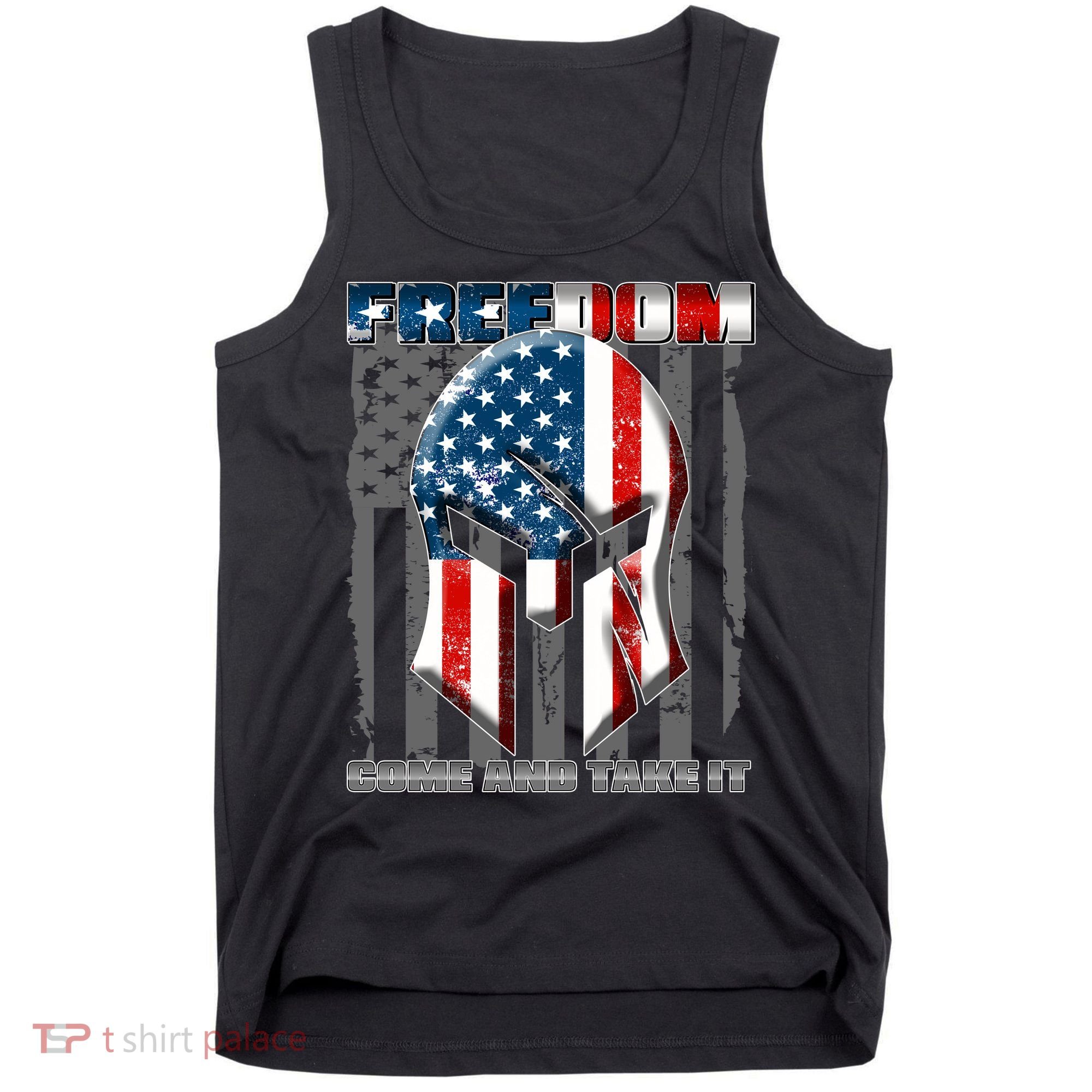 Freedom Come And Take It Gladiator US Flag Tank Top