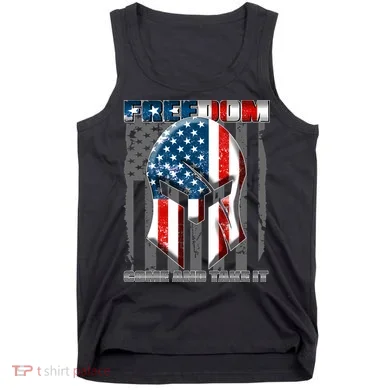 Freedom Come And Take It Gladiator US Flag Tank Top
