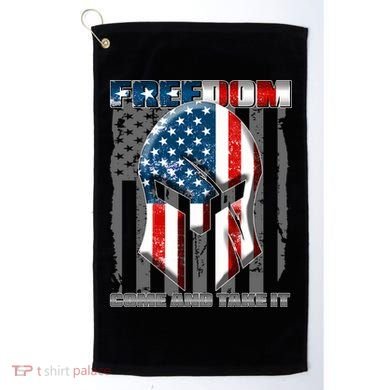 Freedom Come And Take It Gladiator US Flag Golf Towel