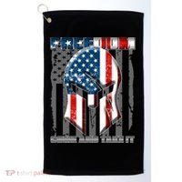 Freedom Come And Take It Gladiator US Flag Golf Towel thumb 0