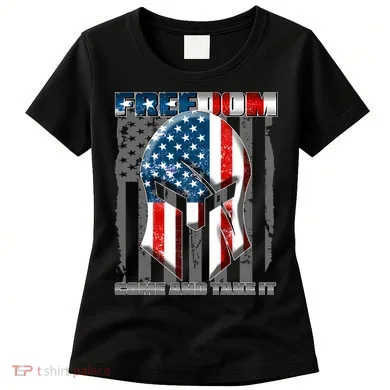 Freedom Come And Take It Gladiator US Flag Women's T-Shirt