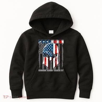 Freedom Come And Take It Gladiator US Flag Kids Hoodie