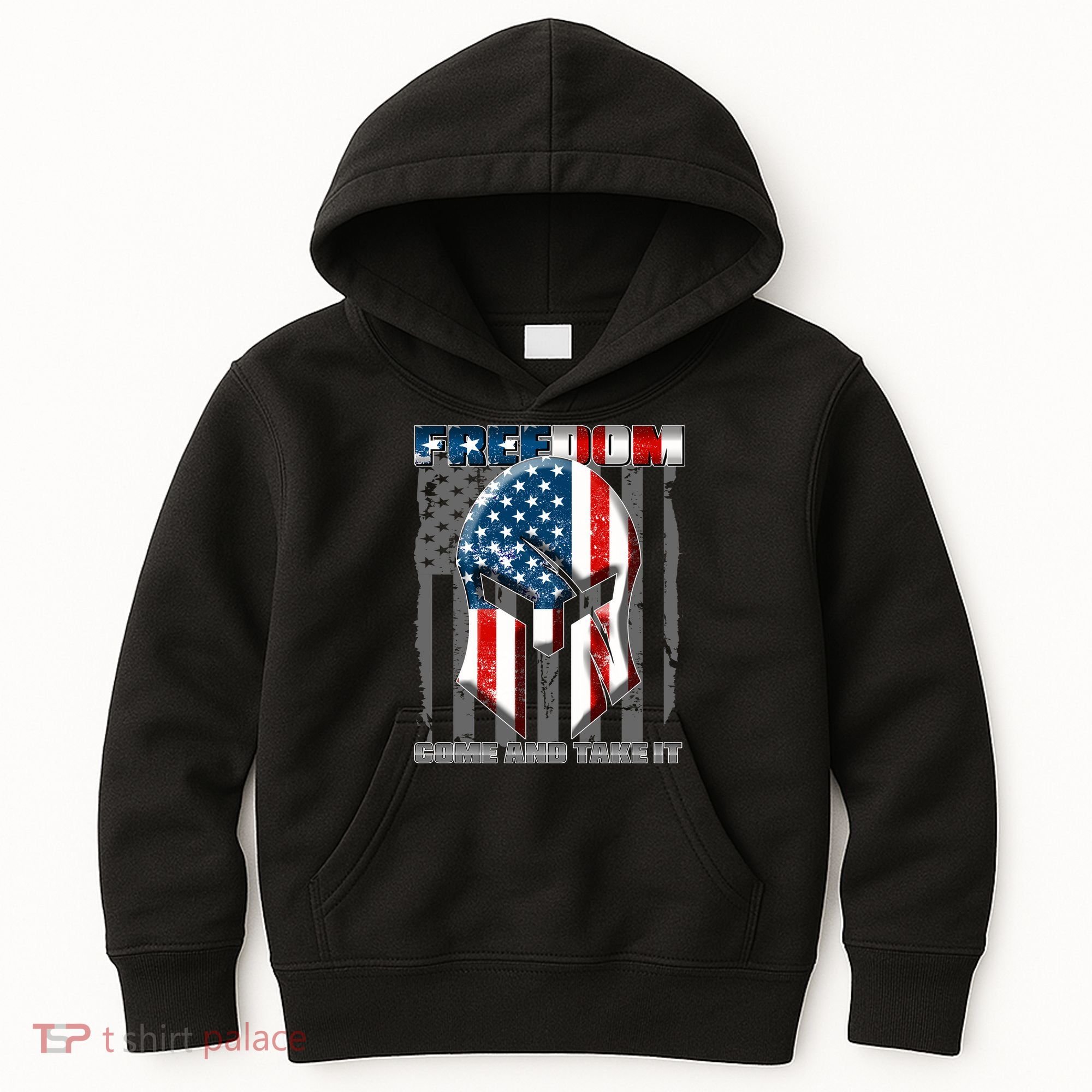 Freedom Come And Take It Gladiator US Flag Kids Hoodie