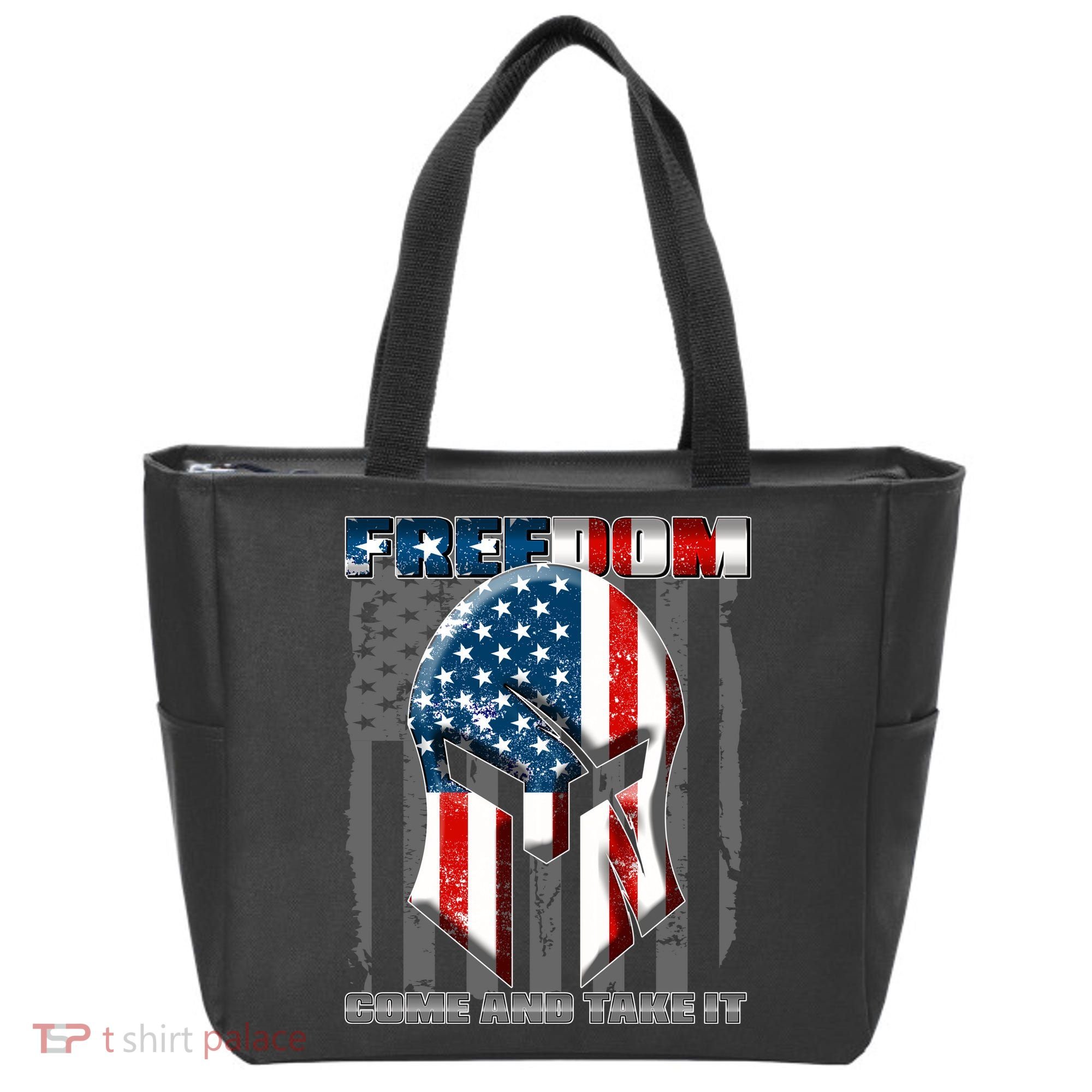Freedom Come And Take It Gladiator US Flag Tote Bag