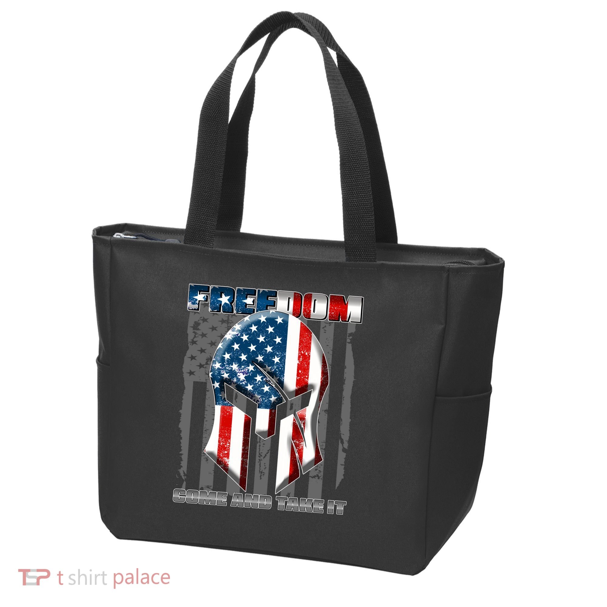 Freedom Come And Take It Gladiator US Flag Tote Bag
