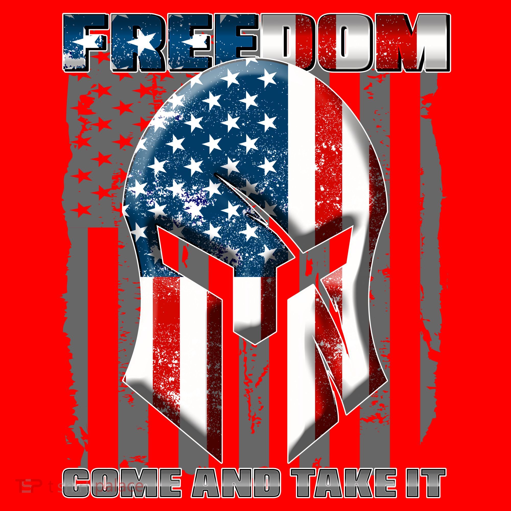 Freedom Come And Take It Gladiator US Flag Santa Hat