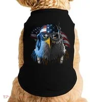 Freedom Fighter Bald American Eagle Doggie Tank thumb 0