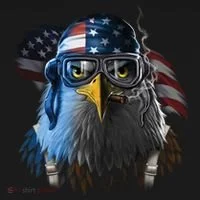 Freedom Fighter Bald American Eagle Doggie Tank thumb 4