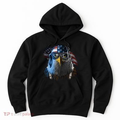 Freedom Fighter Bald American Eagle Hoodie