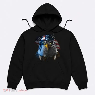 Freedom Fighter Bald American Eagle Hoodie
