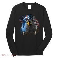 Freedom Fighter Bald American Eagle Long Sleeve Shirt thumb 0