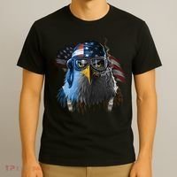 Freedom Fighter Bald American Eagle T-Shirt thumb 3
